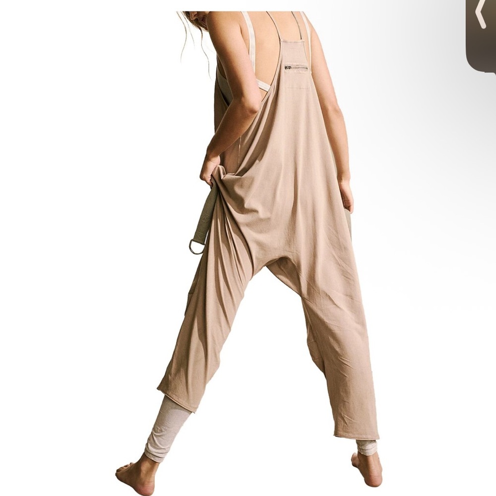 Free People Khaki Tan FP Movement Hot Shot Onesie - Picture 2 of 7